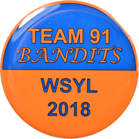 Custom Team 91 Bandits Lacrosse Photoscreen Trading Pin